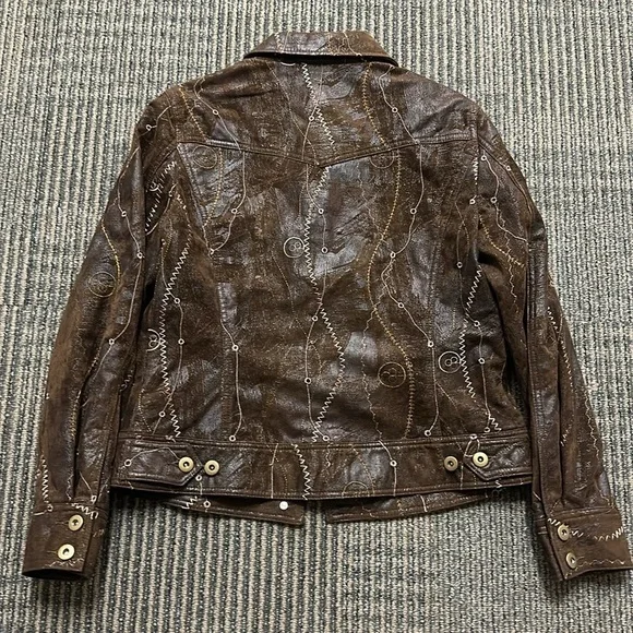 Reba faux suade embroidered jacket size medium - Picture 5 of 7